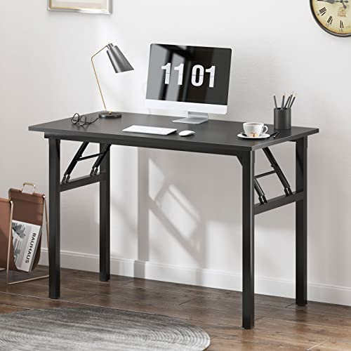 SogesHome Bureau d'Ordinateur Compact Petite Table Pliante 100 x 60 x 75 cm Postes de Travail Informatiques pour Bureau/Maison, Table d'écriture/à Dîner
