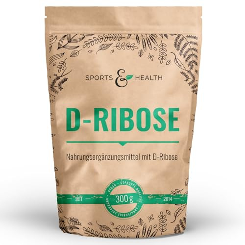 D-Ribose Pulver In Großer 300g Vorratspackung Mit Extra Dosierlöffel - Aus Natürlichen Rohstoffen - Vegan