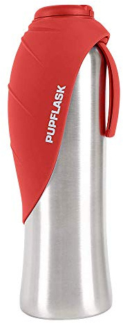 PupFlask Botella de Agua Grande para Perros | Acero Inoxidable de 800 ml o 1200 ml | Práctico dispensador de Agua para Perros | Botella de Agua portátil para Mascotas