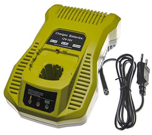 vhbw Ladegerät kompatibel mit Ryobi CMI-1802, CMI-1802M, CML-180M, CNS-1801M, CNS-180L, CP-180M Werkzeug NI-Cd, NiMH, Li-Ion-Akkus