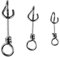 LMAB Fastach Snaps Angeln extra stark, Easy Snap Karabiner Einhänger Wirbel Clip Set für das Zander-Angeln, Hecht-Angeln, zum Spinnfischen für Barsch, Forelle, Zander & Hecht, Größe L | 30,0 kg