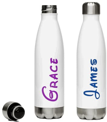 2 x Kids Personalised Custom Name Vinyl Sticker for Drink Water Bottle