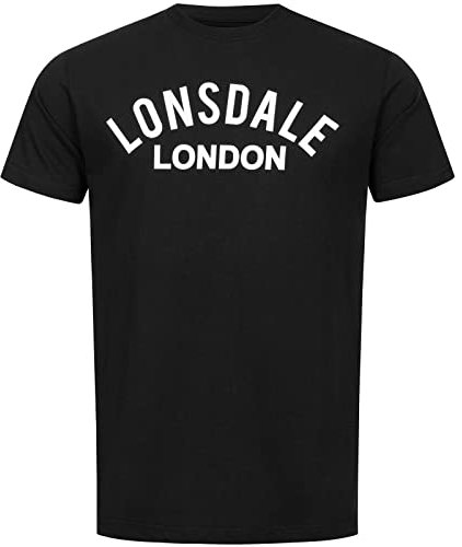 Lonsdale Herren T-Shirt Normale Passform Bradfield, Black, M