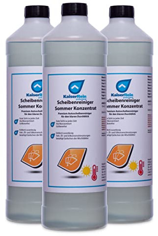 KaiserRein Scheibenreiniger Sommer Konzentrat 3x1 L Wischwasser Scheibe Konzentrat Scheibenwischwasser Auto Kfz LKW Bus