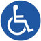 Exacompta - Réf. 67113E - 1 panneau rond place réservé handicapés - En vinyle traité anti-dérapant et résistant aux UV - Diamètre du panneau : 30 cm - coloris : bleu