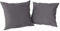 Amazon Aware Kissenbezug-Set aus 100 % Bio-Baumwolle, Fadenzahl 300, 2 Stück, 80 x 80 cm, Dunkelgrau, Einfarbig