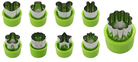 Ausstechformen für Gemüse, Obst, Gebäck, Kekse, Wassermelonen, Set zum Backen, Bento-Box und Dekorationswerkzeuge, 9 Stück