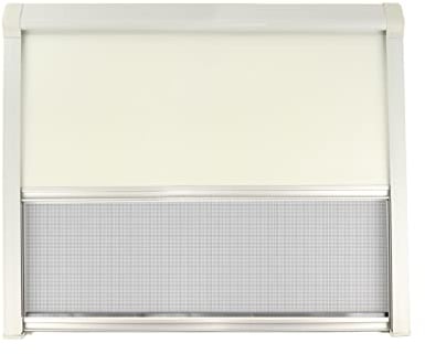 Verdunklungsrollo Kassettenrollo - versch. Größen - Ivory oder Grau Insektenschutz Verdunklung rahmenlose Fenster Wohnwagen Wohnmobil Camping (Ivory, 45 x 65 cm)