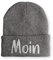 Moin Statement Wintermütze lustiges Statement für den Winter, Farbe: Grau