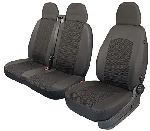 ewaschbaer Sitzbezüge Universal Schonbezüge Bus 1+2 kompatibel mit Toyota Proace City