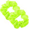 2 Stück Neon Scrunchie Pop Rosa Kratzkrawatten Haarschmuck Seide für Damen Satin Haargummis Mädchen Glitzer