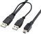 chenyang Cavo dati da USB 2.0 a mini USB a 5 pin con cavo di alimentazione extra per hard disk drive