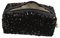 Abaodam 1pièce Trousse De Toilette Pailletée Cosmétique Portable Capacité pour Voyage Et Rangement Noir