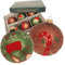 Krebs Glas Lauscha - Weihnachtsdekoration/Christbaumschmuck aus Glas - Weihnachtskugeln - Motiv: Moosgrün/Braun mit Zuckerstangen und Strümpfe - Größe: 6 mal 8cm