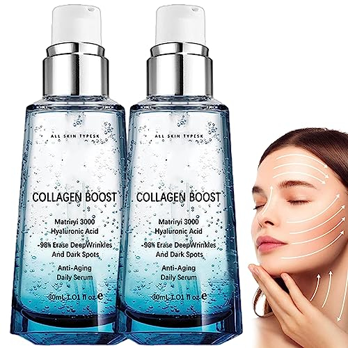 KORAN Advanced Collagen Boost Anti-Aging-Serum, Collagen Boost Anti-Aging-Serum, Kollagen-Gesichtsstraffungsserum, Anti-Falten-Serum Für Straffe Haut Und Reduziert Falten (2 Stk)