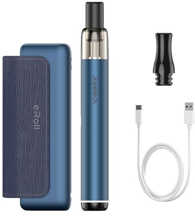 JOYETECH Eroll Slim Vape Kits 1500 mAh + 480 mAh großer Akku 2 ml wiederaufladbares USB-C Wechsel Pod System ohne Nikotin Blau