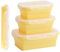 Frischhaltedosen mit Deckel, Faltbare Silikon Brotdose Meal Prep Boxen Gefrierdosen Frischhaltedosen für Kinder oder Küche, Mikrowelle, Dishasher und Gefrierschrank sicher (800, Gelb, 1, 474067)