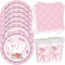 YGCHEN Ballerina Partygeschirr Kindergeburtstag Deko Schwan Party Geschirr Geburtstag Pappbecher Pappteller Servietten Ballett Geschirr Set 10 Personen