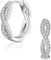 CERSLIMO Ohrringe Unendlichkeitszeichen, Creolen Infinity 15mm Silber 925 AAA Zirkonia Unendlich Silberohrringe Schmuck Unendlichkeit Geschenke