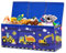 Extra Groß Aufbewahrungsbox mit Deckel Kinder, Zusammenklappbare Oxford-Spielzeugkiste mit Griff für Mädchen Jungen, Wasserdichte Spielzeug Aufbewahrung im Kinderzimmer, 96×32×40 cm (Blau Baufahrzeug)
