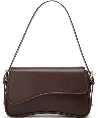 Shoulder Bag for Women Y2K Trendy Purse Vegan Leather Hobo Handbags Clutch Saddle Bag with 2 Removable Strap