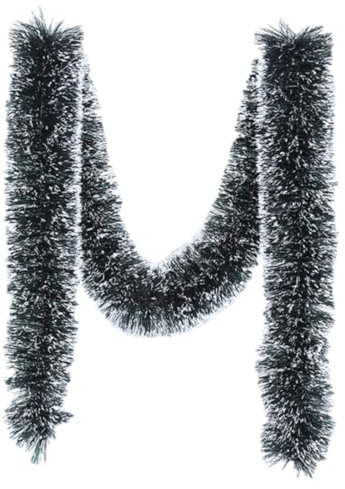 GXGM Weihnachtsgirlande 4M Grün Weiß Weihnachtsbaum Girlande Deko Girlande Weihnachten Outdoor Künstliche Tannengirlande Girlande Tannengrün Christmas Garland für Treppe Kamin und Party