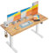 FEZIBO Height Adjustable Electric Standing Desk, 150 * 60cm Stand up Table, Sit Stand Home Office Desk with Splice Board, Nature Top