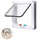 Cat Flap Door,4 Way Locking Safety Weatherproof Pet Door Entry and Exit Opening Glass Acrylic Sheet Easy Install for Interior Exterior Doors,Walls and Wooden Doors(Size,28.5cmx24.5cm Flap)