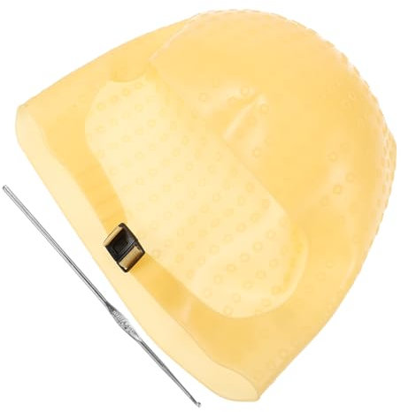 MUSISALY Silikon Haarfärbekappe Elastisch Wiederverwendbar Flexibel Für Strähnchen Haarfärbung Salon Und Zuhause Professionelle Highlights Braun