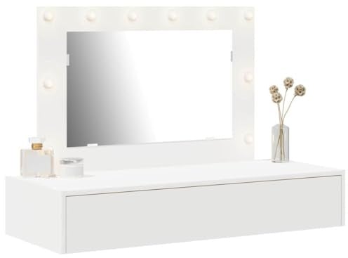 vidaXL Schminktisch Weiß 100 x 40 x 70 cm Holzwerkstoff | Super für kleine Räume, Ein schlanker, weißer Look für einen modernen Touch,