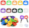 Minfuerang Lot de 30 Capuchons de Clés Carrés avec Étiquettes, Coques en Plastique Colorées pour Clés Plates, Identification Facile en 11 Couleurs (Multicolore)