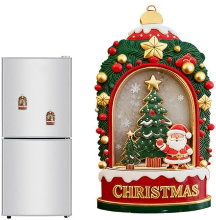 Renopfect Weihnachts Kühlschrank Magnete | Quicksand Geldbeutel-Anhänger - Dekorativer Taschenanhänger | Für Küche Klassenzimmer Wohnheim Whiteboard Spind Wohnung Memo Board DIY Enthusiasten