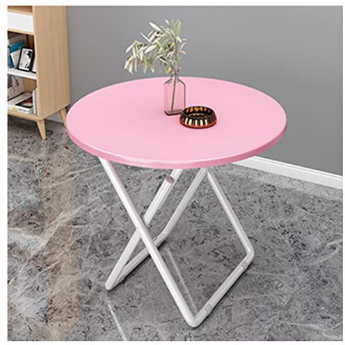 Tragbarer klappbarer Balkontisch – 60 cm runder Bistrotisch mit Marmorplatte und stabiler Metallhalterung – perfekt für Outdoor-Esszimmer, Küche, Kaffee, Terrasse und kleine Räume