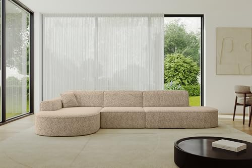 ALTDECOR Ecksofa in L-Form MARI-L2 328x171x79,5 - Braun