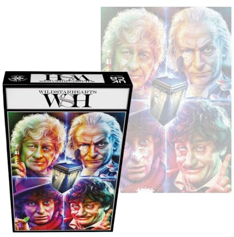 Dr Who 1000 Piece Jigsaw Puzzle - The First Four Doctorsn - Classic Retro TV Show Jigsaw; Eco Friendly Puzzle Gift for Adults & Families