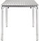 Bolero Stapelbarer quadratischer Tisch für den Innen- und Außenbereich Café Restaurant Bistro Terrassentisch 700mm, Aluminiumgestell, Edelstahlplatte, Abmessungen: 720(H) x 700(B) x 700(T)mm, U505