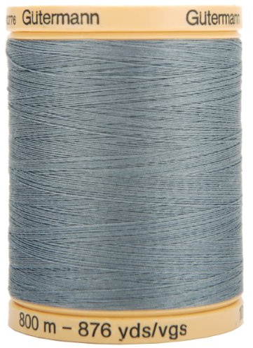 Gutermann 27153 Solid Natural Cotton 876 Yards Stormy Grey
