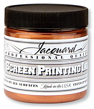 Jacquard Professional Screen Print Ink, Water-Soluable, 4oz Jar, Copper (123)