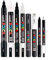 POSCA Stifteset, schwarz und weiß, dünne bis mitteldicke Spitze, 8 Stifte (PC-5M, PC-3M, PC-1M, PC-1MR)