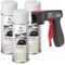 AUPROTEC Pistolengriff + Grundierung Haftgrund Füller Baso+ Lack Rostschutzgrundierung Spray grau 3X 400ml