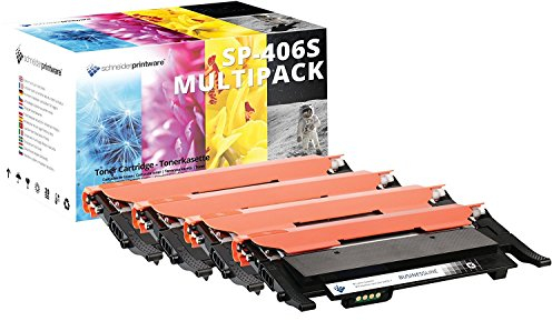 4 Schneider Printware Toner | 50% mehr Leistung | kompatibel zu CLT-P406C P406C für Samsung CLP 360 N ND 365 365W CLX-3300 CLX-3305 FN FW W Xpress C410w C460FW C460W