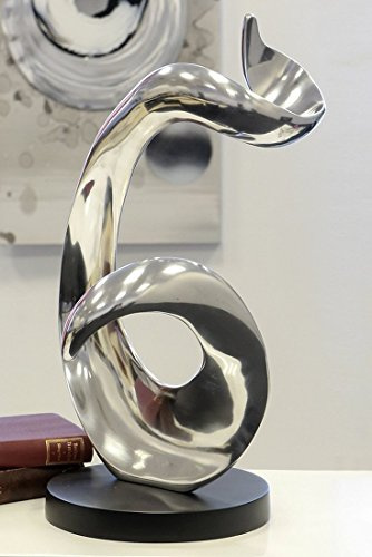 Casablanca 33642 Skulptur - Dekofigur - Hurricane - Aluminium poliert - Höhe 46 cm