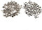 Akozon Remaches Doble DIY Decoracion Calzado y Cuero 10 * 8mm 100pcs(Plata)