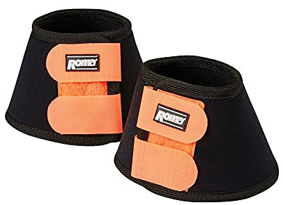 Roma Neopren-Hufglocken II (Pony) (Schwarz/Orange)