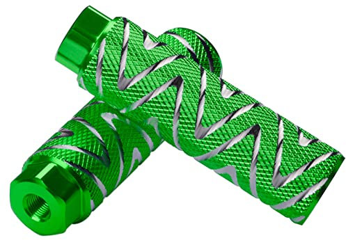 Helaryfreemear Lot de 2 pédales antidérapantes en alliage d'aluminium pour BMX, Vert, 2