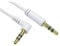 Ex-Pro Right Angle 90 Degree to Straight 3.5mm Aux Audio Lead Cable Male to Male Stereo Headphone Mini Jack, with Gold Plated Connectors - White, 2m