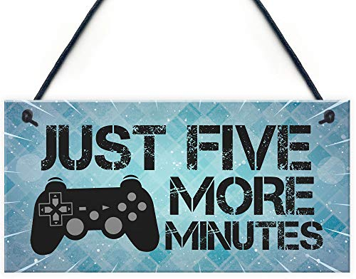 RED OCEAN Funny Gamer Gift For Son Gaming Sign Hanging Man Cave Sign Fan Gift