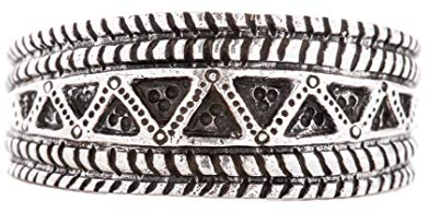 Windalf Vintage Wikinger Ring NORTHERN LIGHT 9 mm Vikings Ornamentik Bohemia Silberring Indie Festivalschmuck 925 Sterlingsilber (Silber, 62 (19.7))