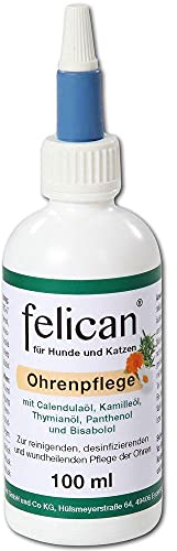 Feravet felican Ohrenpflege | 100 ml | Kann zur reinigenden, desinfizierenden und wundheilenden Pflege der Ohren bei Hund und Katze beitragen