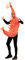 EUROCARNAVALES Shrimp Kostüm Garnele Gustav für Erwachsene Gr. M/L orange Tier Fasching
